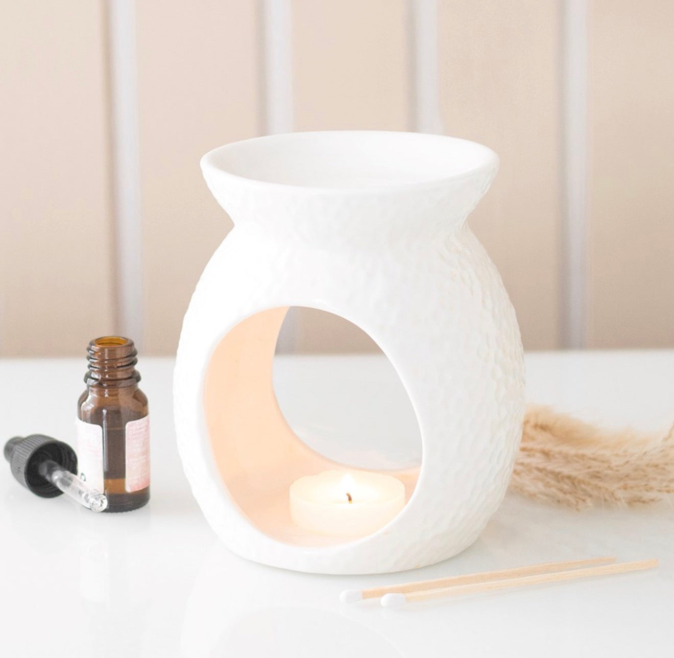 Dimpled White burner