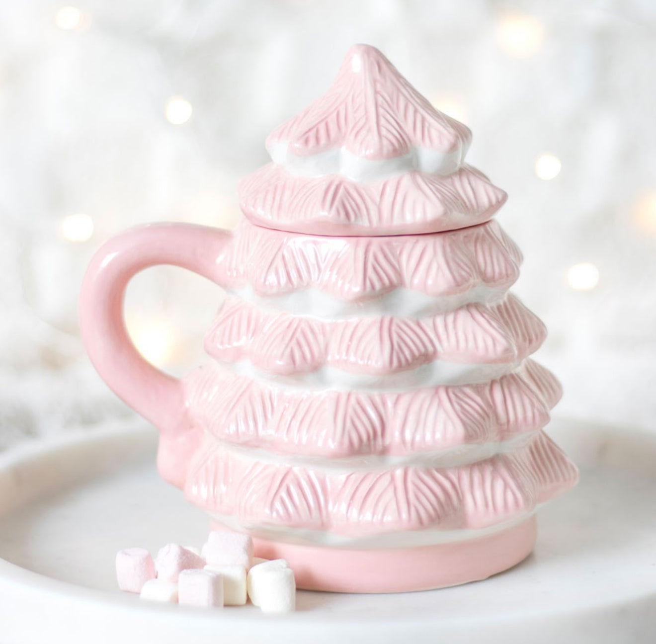 Pink Christmas Tree Mug