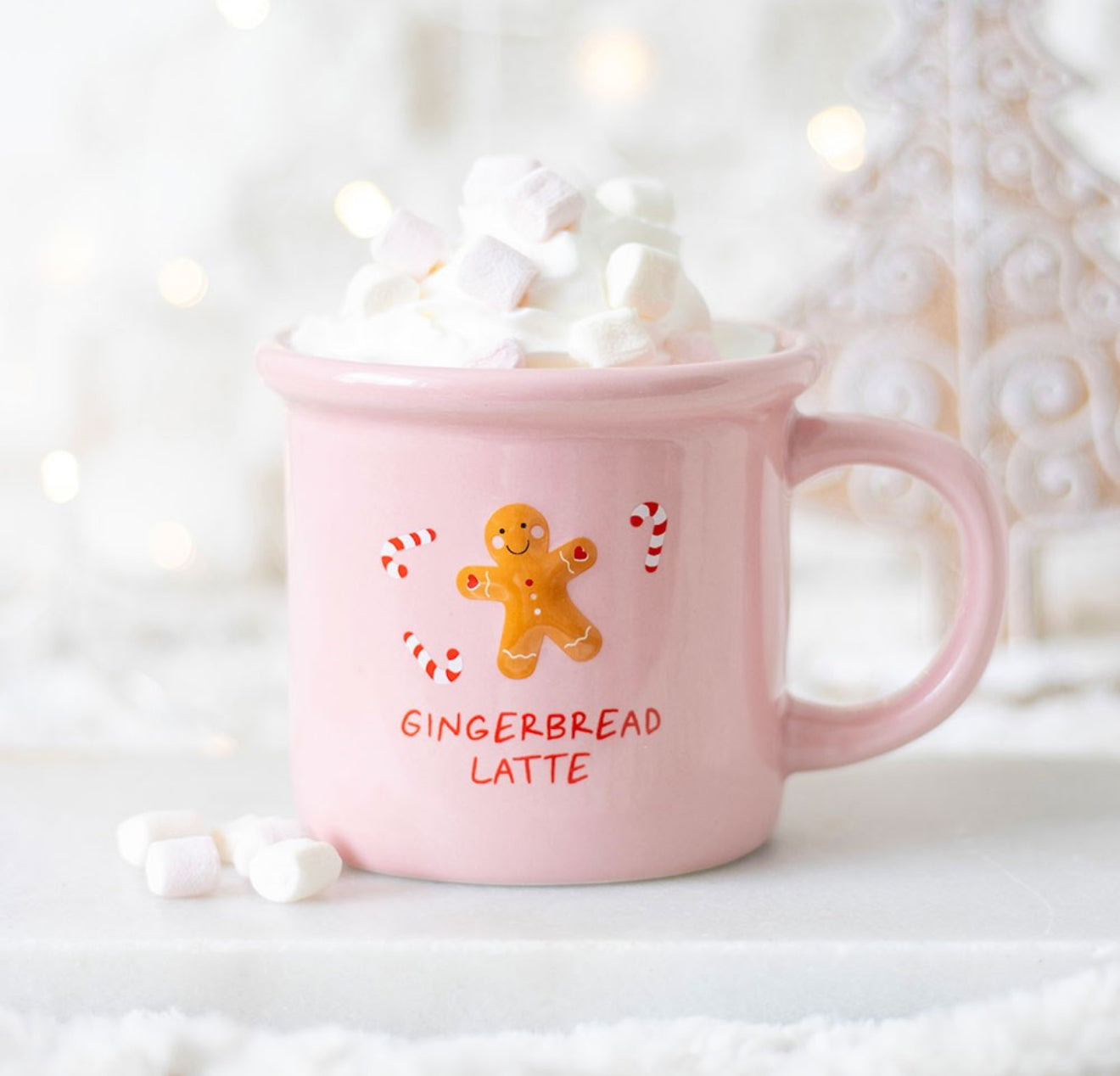 Pink Gingerbread Mug