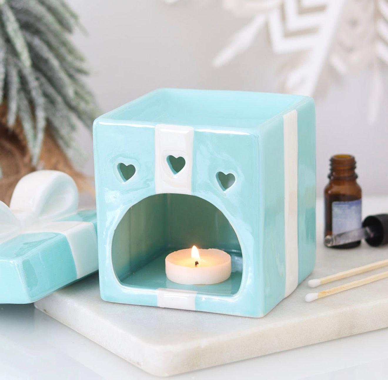 Blue Christmas Present Burner