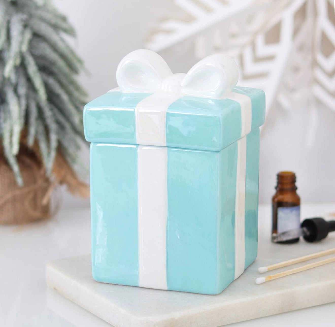 Blue Christmas Present Burner