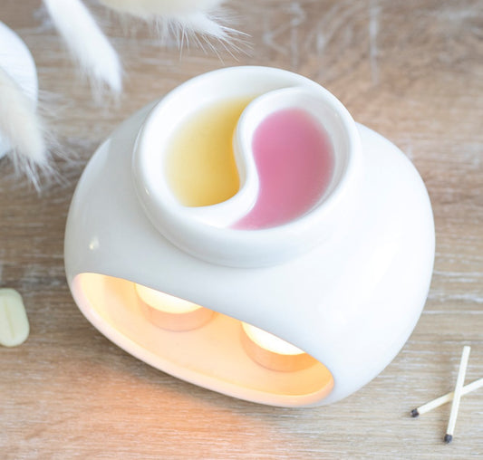 Off White Double Burner