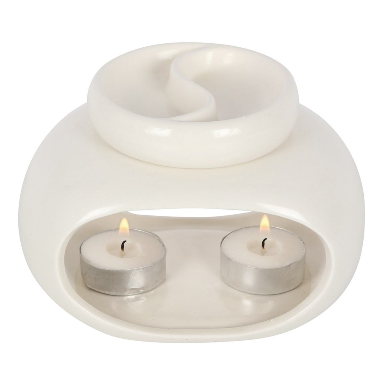 Off White Double Burner